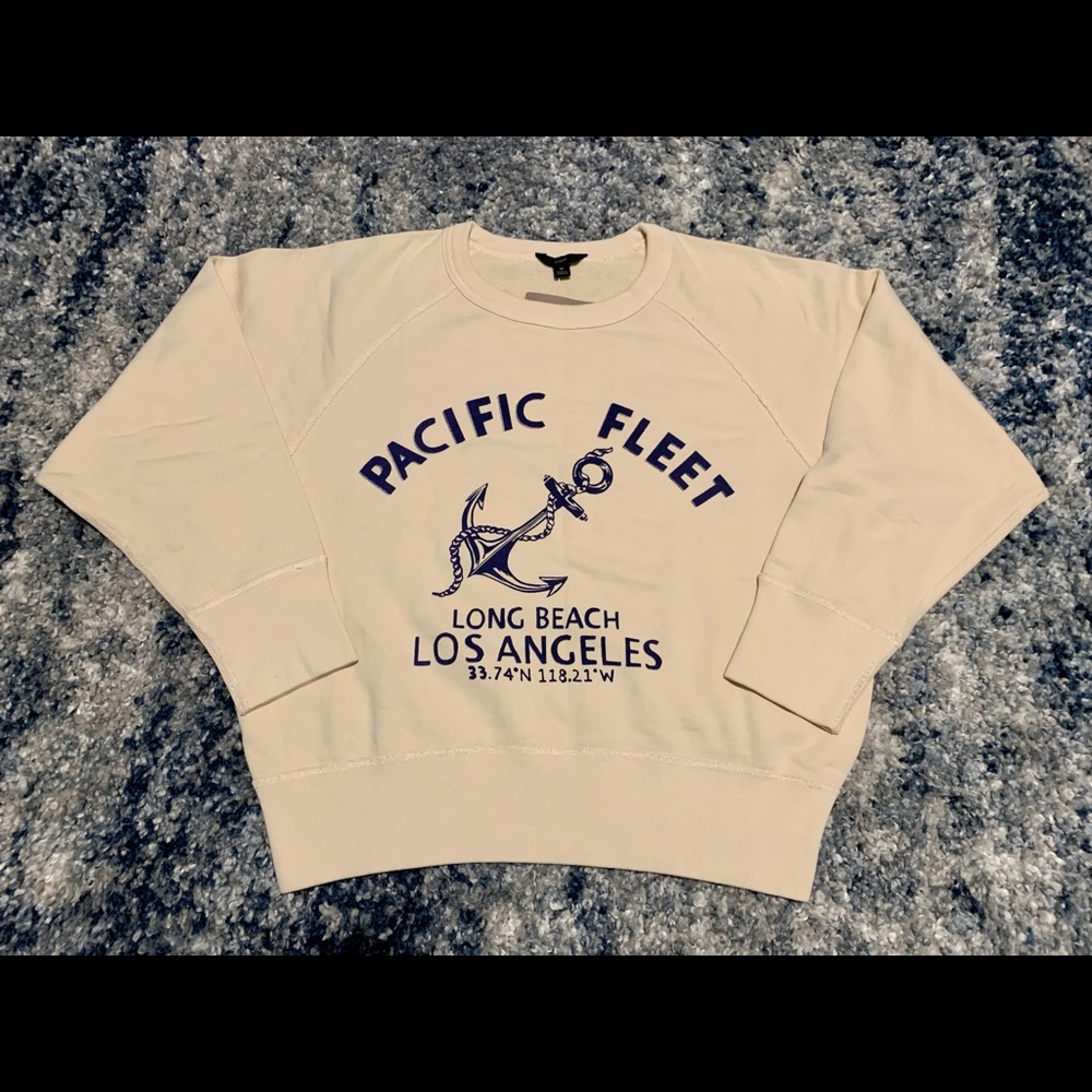 🆕️ J Crew Garment-dyed Pacific Fleet Anchor Sweatshirt